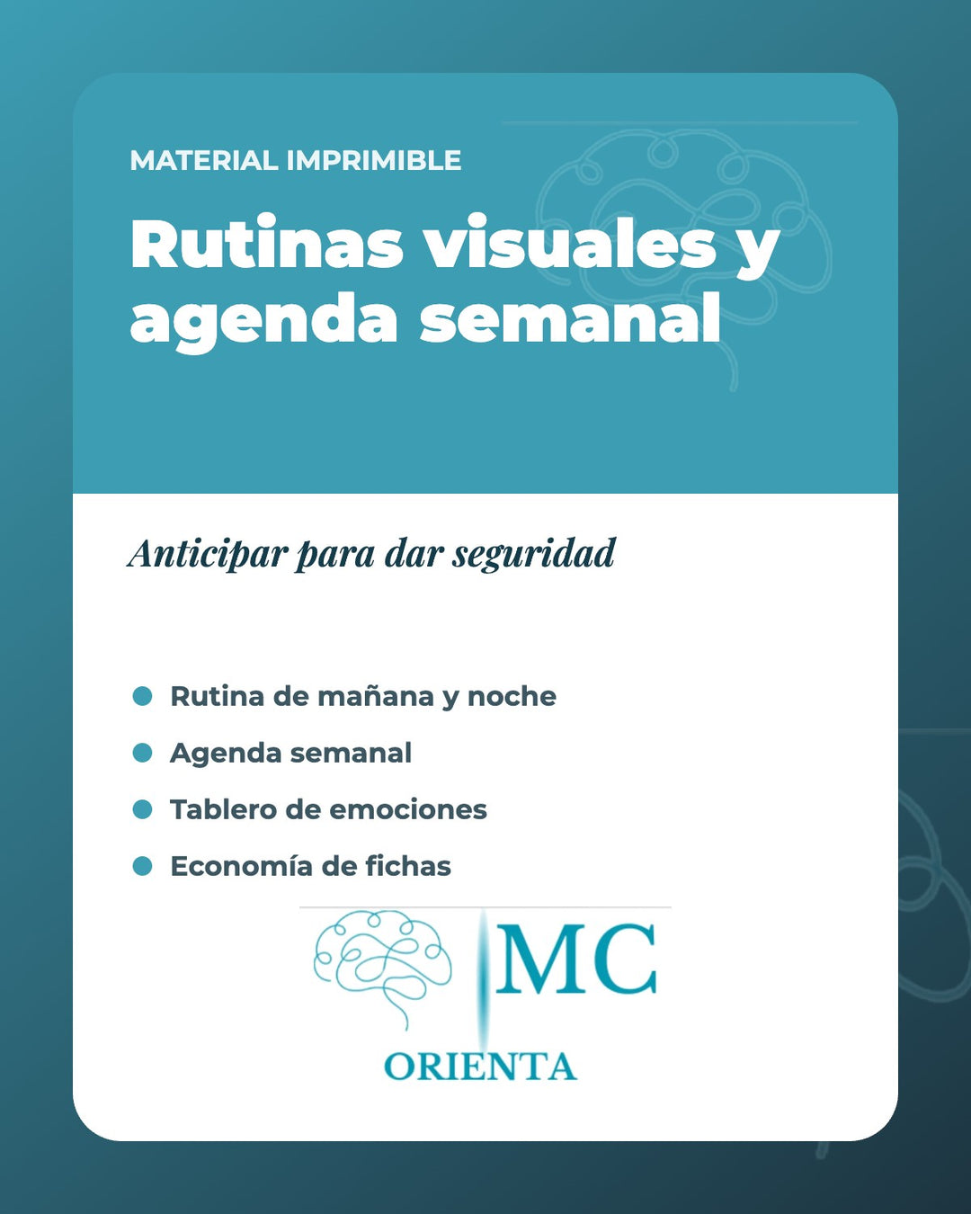 Rutinas visuales y agenda semanal – MC Orienta