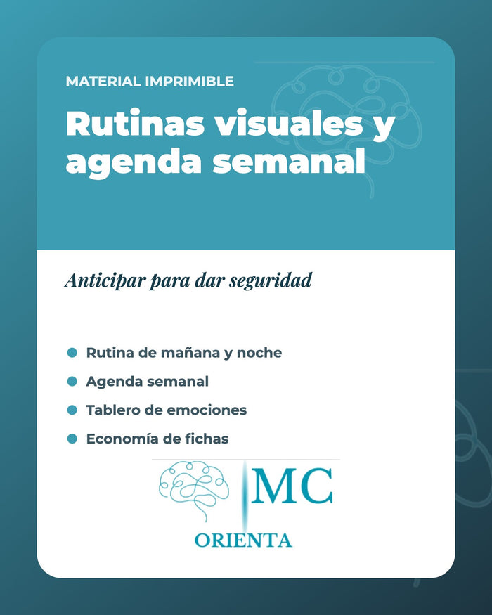 Rutinas visuales y agenda semanal
